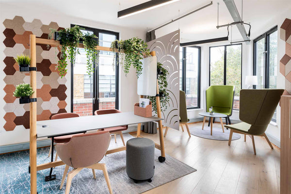 Smart Office Konzept Kibemo mit flexiblen Arbeitszonen