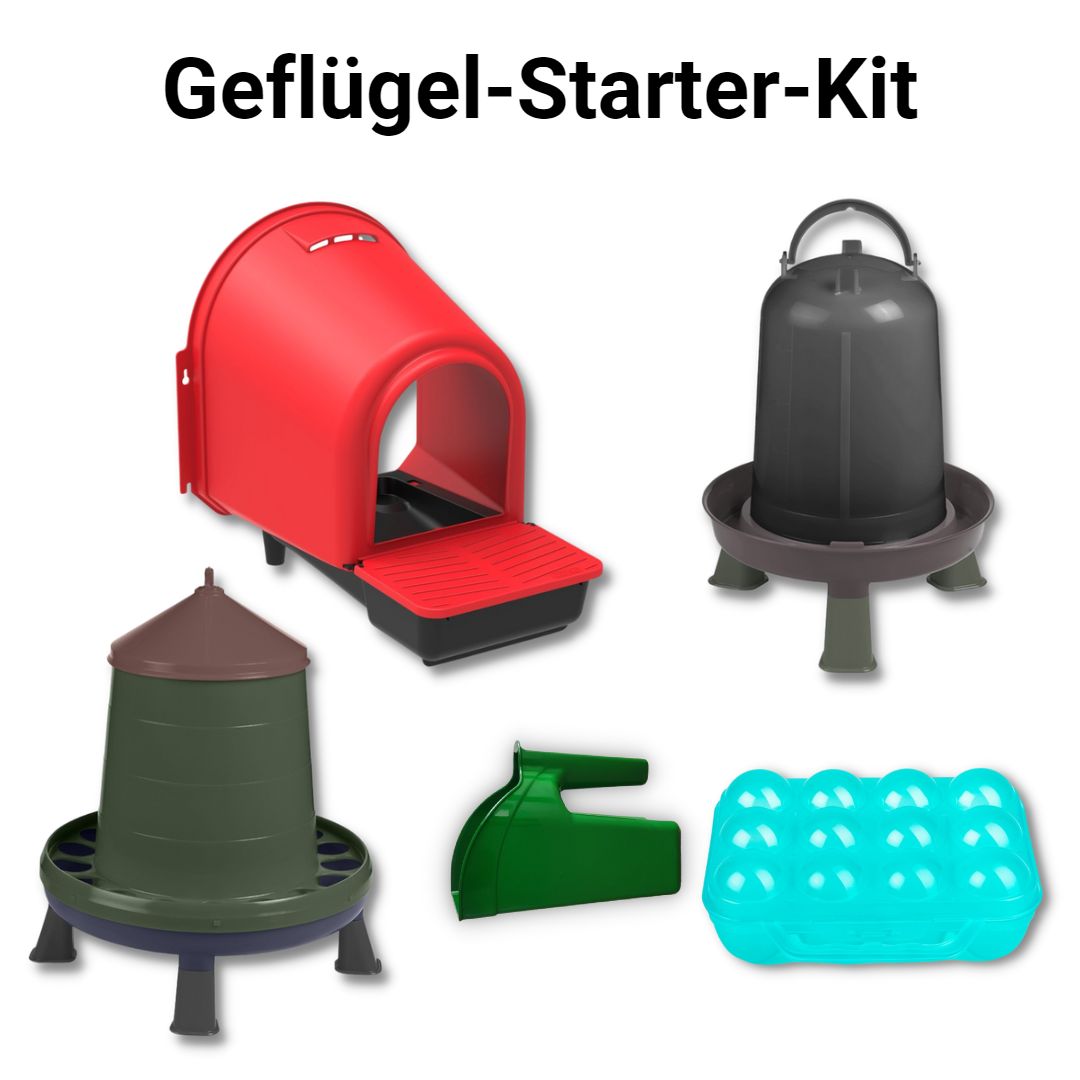 GeflÃ¼gel Starterkit inkl. Legenest, Futterautomat, TrÃ¤nke und Futterschaufel