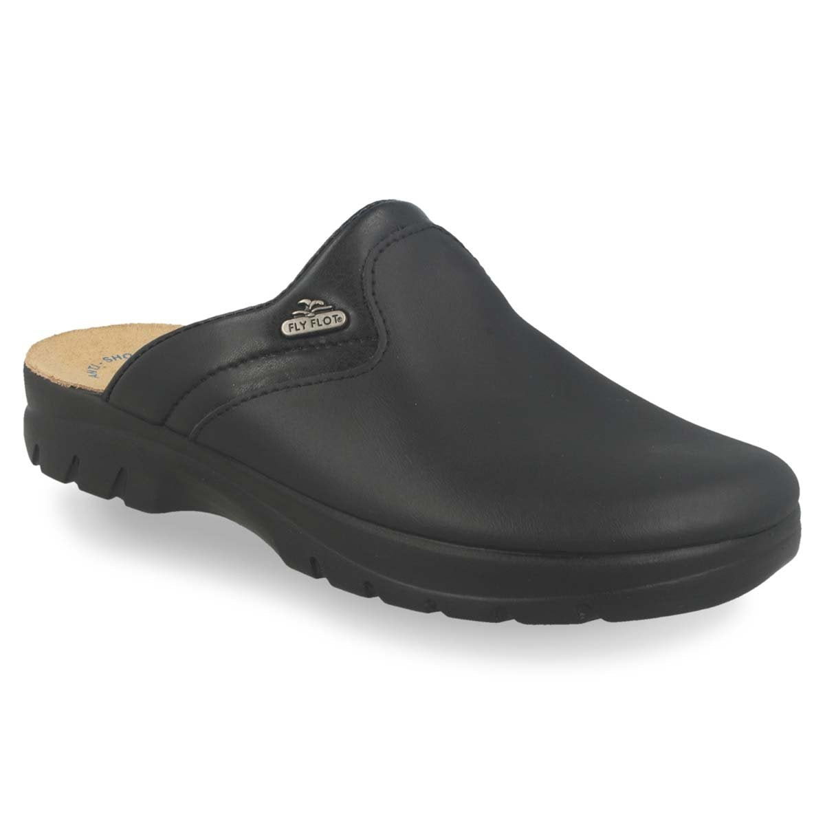 Leather Man Slipper Black (62004BC) Comfy Shoes
