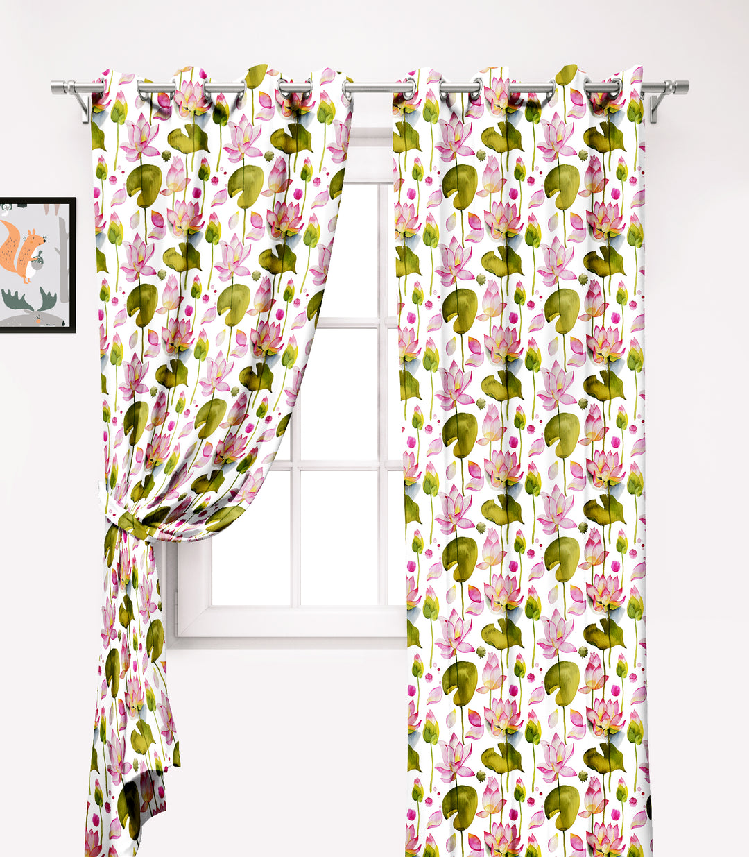 Buy Ultimate Trends ™ Premium Polyester Floral Curtains for Long Door 10  feet Pack of 1 Piece - Beige Online at Low Prices in India 
