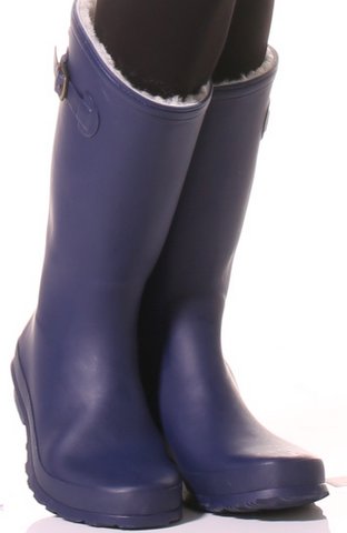 EMU Australia sheepskin blue rain boots