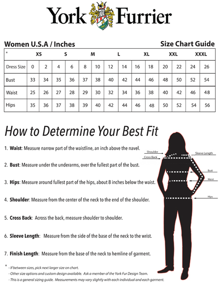 Size Guide  34 Heritage