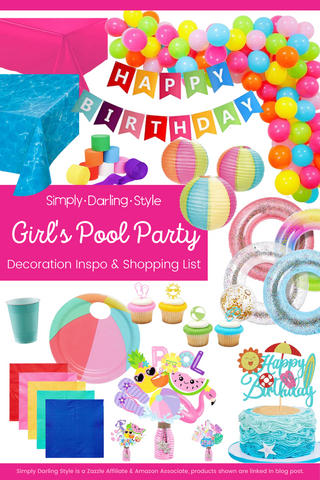 pool party theme decorations