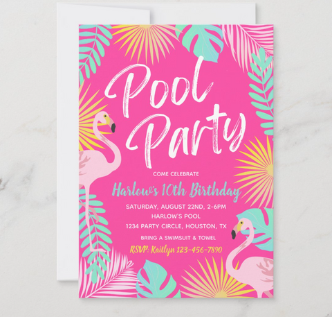 pool party invitation ideas