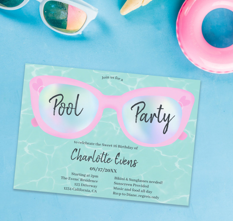 pool party invitation ideas