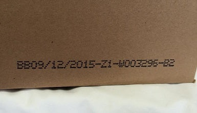 Date code on printed on box of Ford gumballs