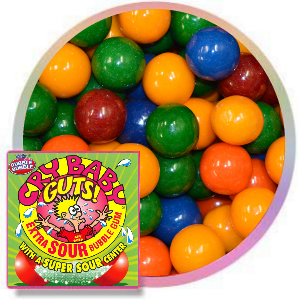 Candy Retailer Lightning Bolts Sour Gumballs, Candy Filled