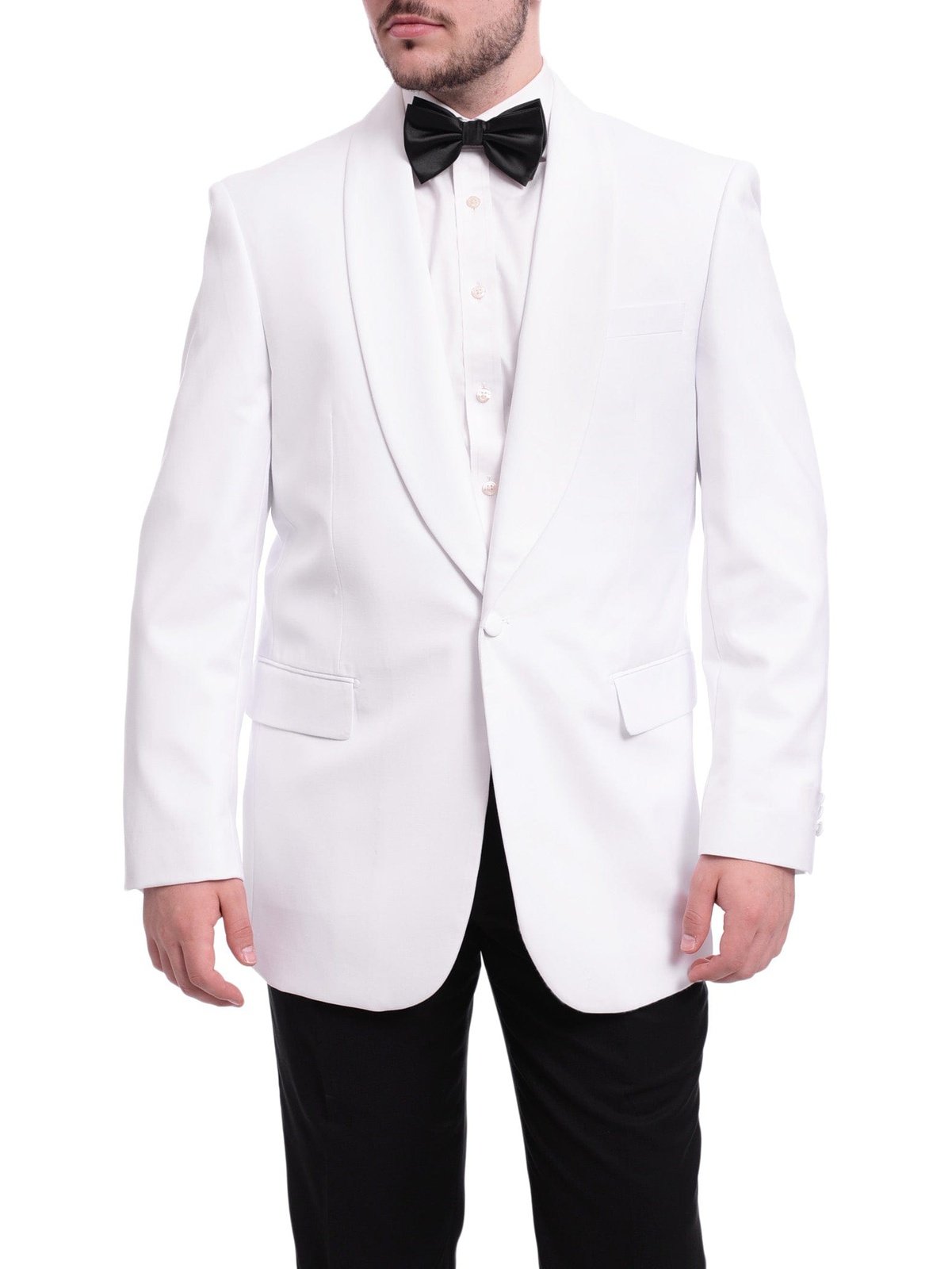 Mens Giorgio Forelli Classic Fit Solid White 1 Button Dinner Jacket ...