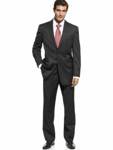 Michael Kors Modern Fit Solid Black Wool Suit | The Suit Depot