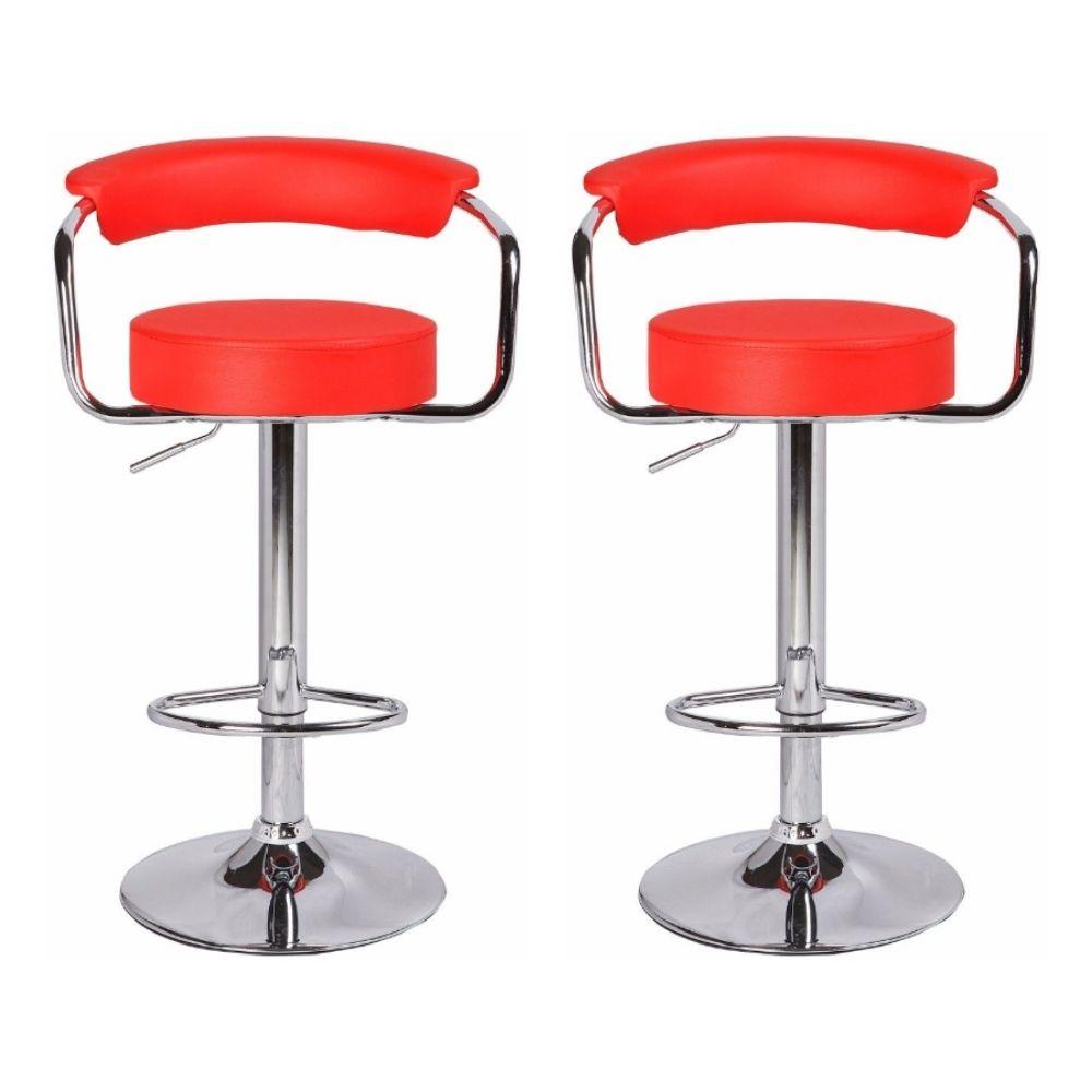 red swivel bar stool