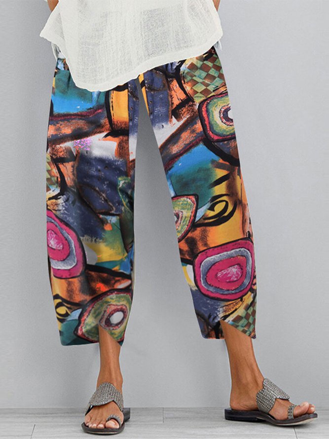 printed casual pants