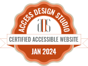 Access Design Studio Certified Accessble Website January 2024 Badge