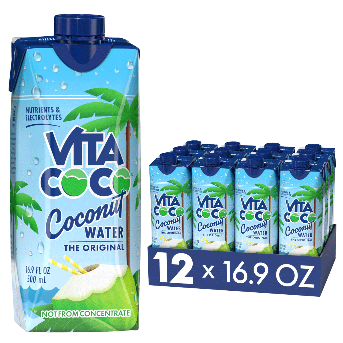 Vita Coco Coconut Water (12x 16.9oz bottles)