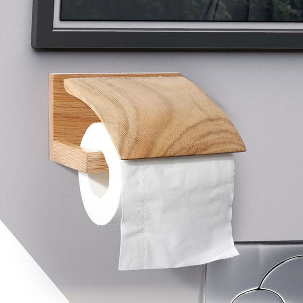 Red Oak Toilet Paper Holder With Shelf – CraftKitties