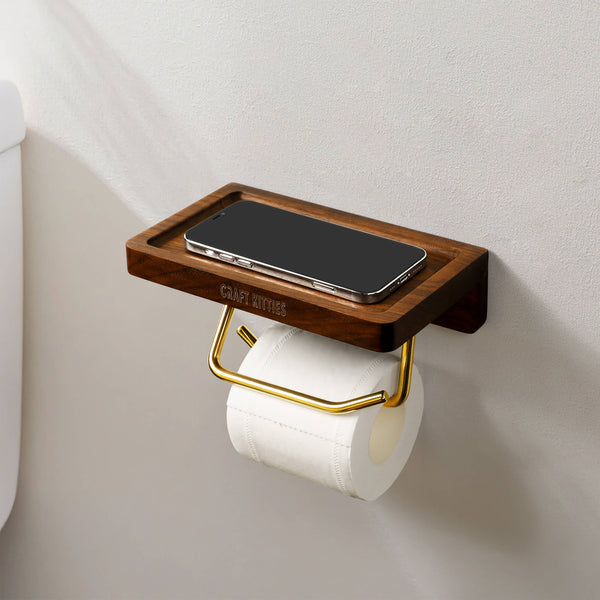 Cultus Toilet Paper Holder Made of Oak or Walnut -  New Zealand