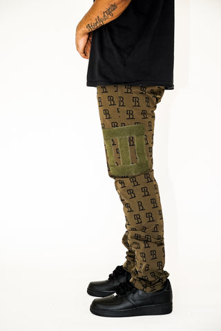 Monogram Detail Cargo Pants - Ready-to-Wear