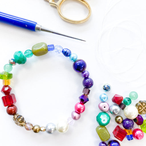 Rainbow beaded kumihimo bracelet kit – CSLdesigns shop