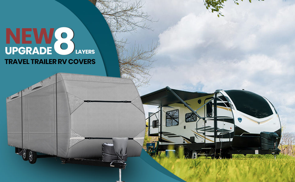 Camper Covers | Travel Trailer RV Covers 8 Layers Winter Waterproof