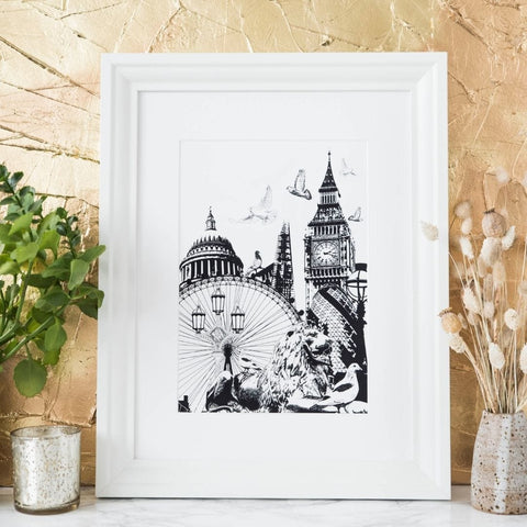 Powder Butterfly London Print