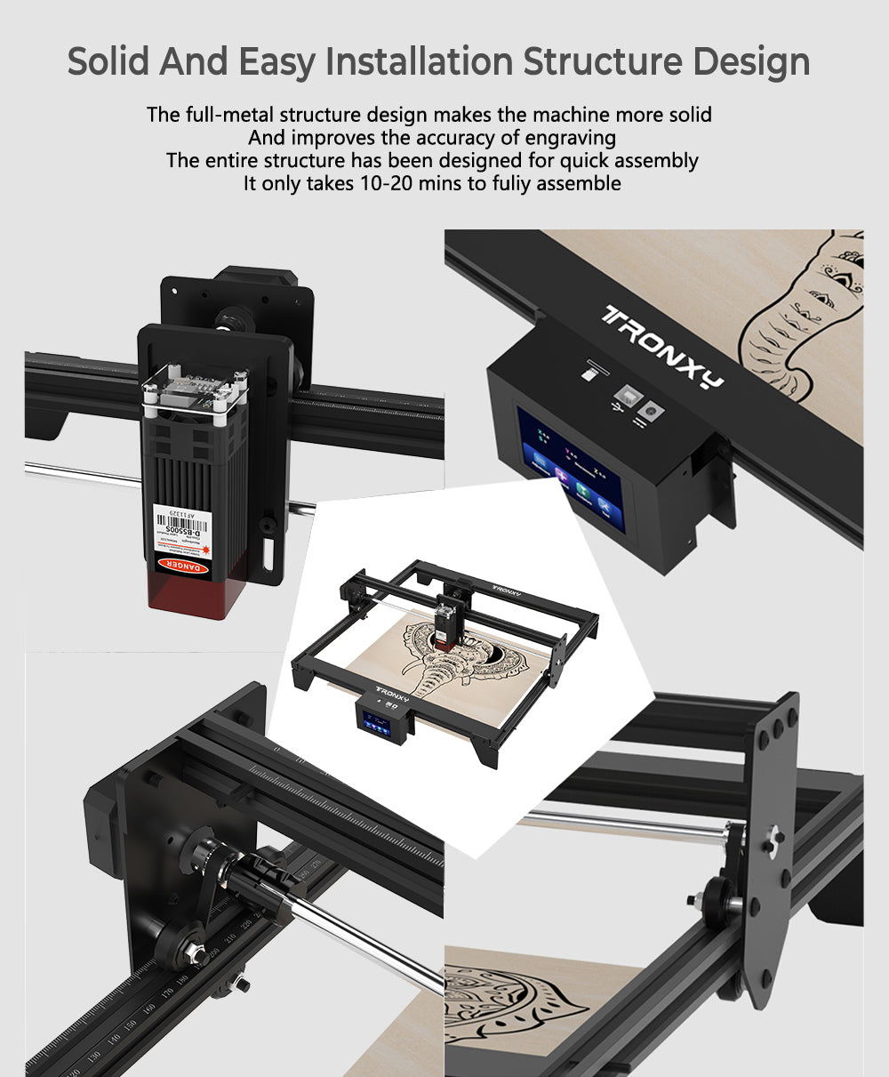 Gravure laser TRONXY XY-3 SE simple double extrudeuse 3D Imprimante