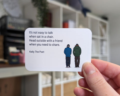 Mental Health Cards For Men, Positive poems to support men struggling with anxiety and their mental health.