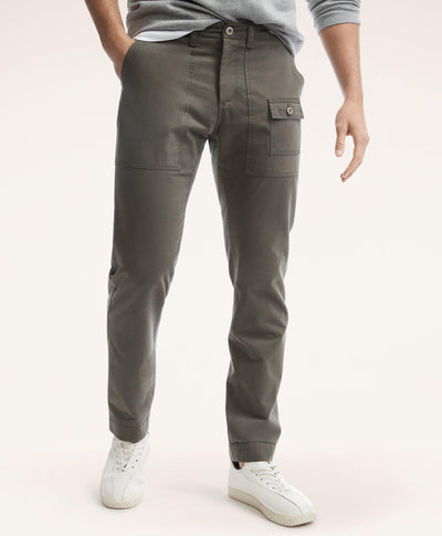 GBH Mens 5-Pocket Flat Front Cotton Stretch Casual Chino Pants