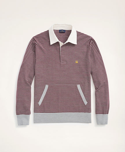 Merino Stripe Polo Sweater