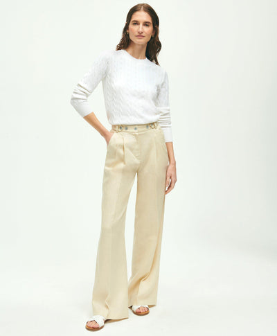Buy White Mashru Silk Damask Straight Fit Pants For Women by