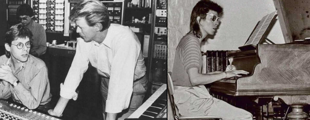 David Bowie en studio d'enregistrement