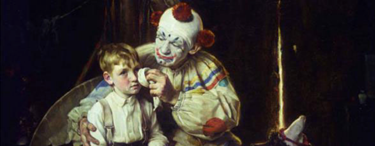 clown console un enfant