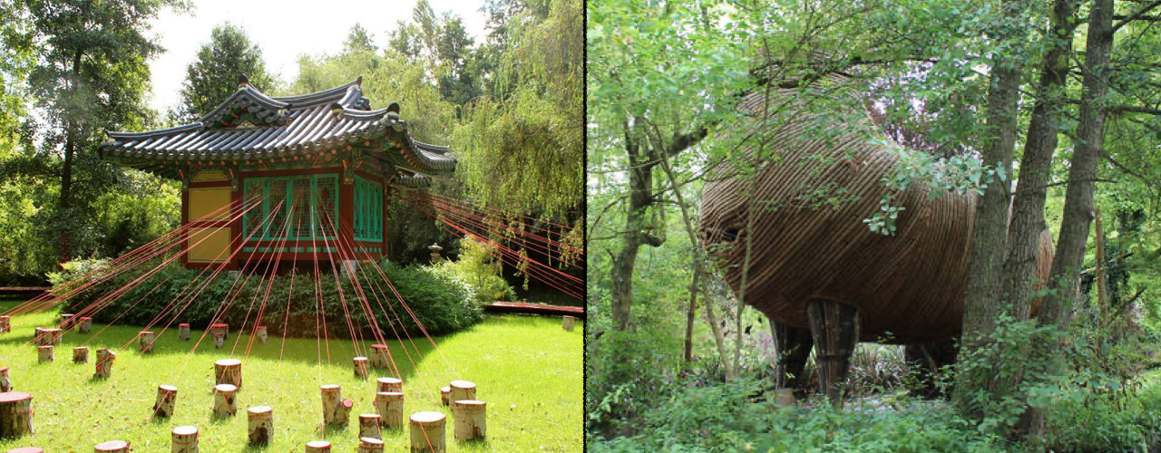 Les lieux étranges dans le jardin du Moulin Jaune