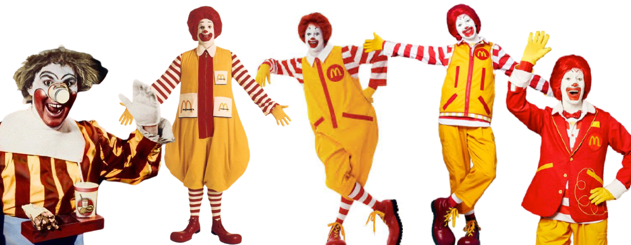 Evolution du Costume de Clown de Ronald McDonald's