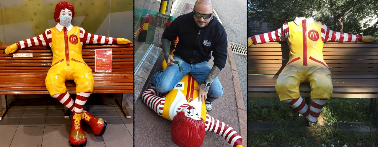 Statue mascotte du Clown Mcdonalds