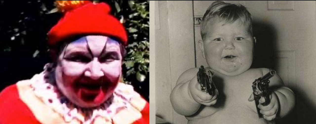 John Wayne Gacy en Clown et enfant