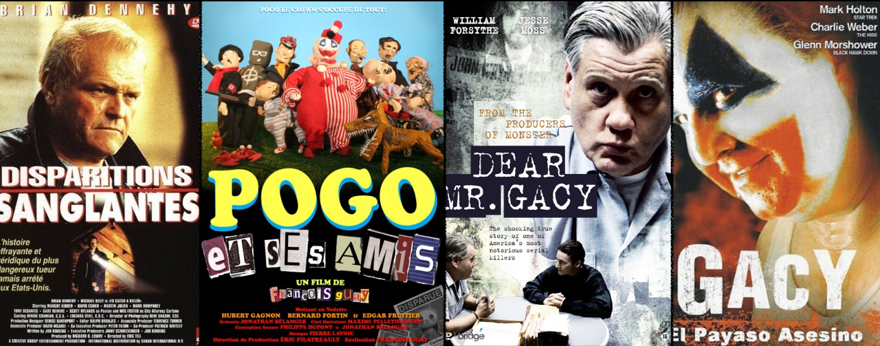 Affiches de films autour de Gacy et Pogo le Clown