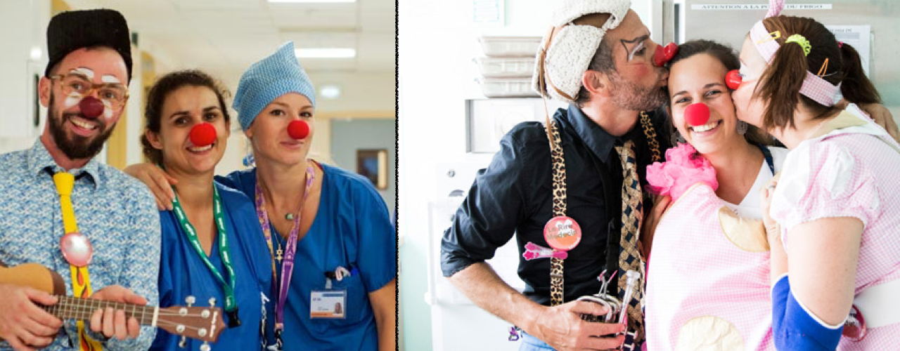 Collabarations entre les Clowns à l'hôpital et le personnel hospitalier