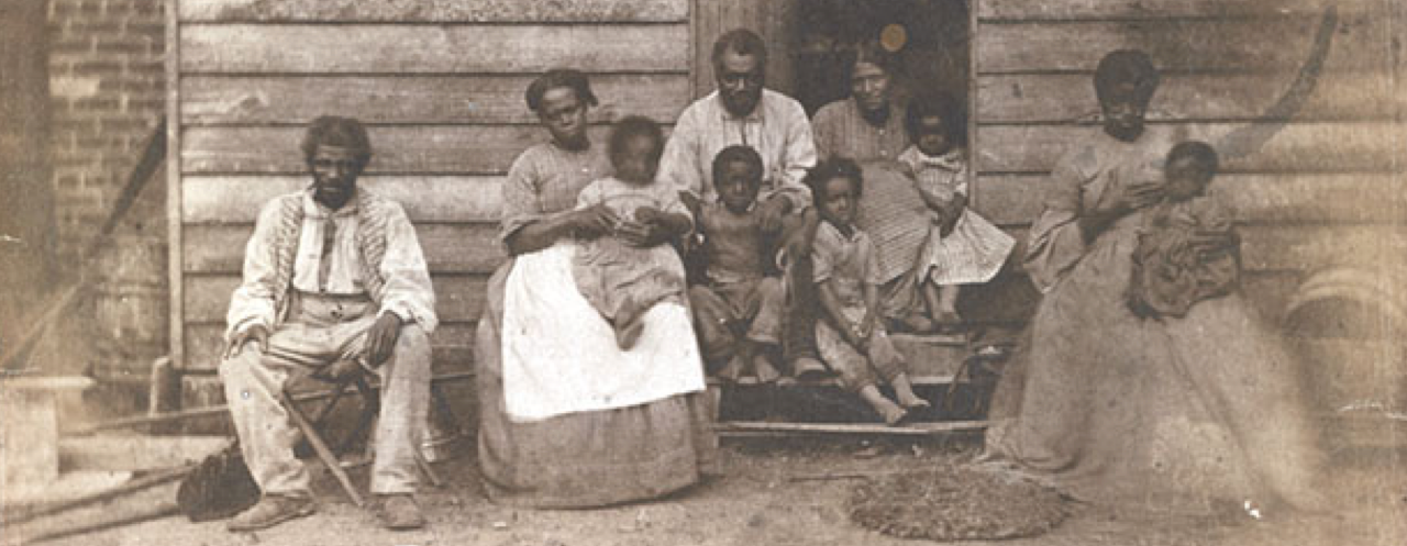 famille d'esclaves noirs