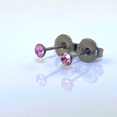 titanium gem studs