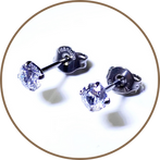 Diamond Gem Studs 4mm