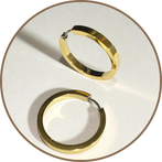 Gold Titanium Hoops 24mm