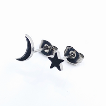 Moon & Star Studs