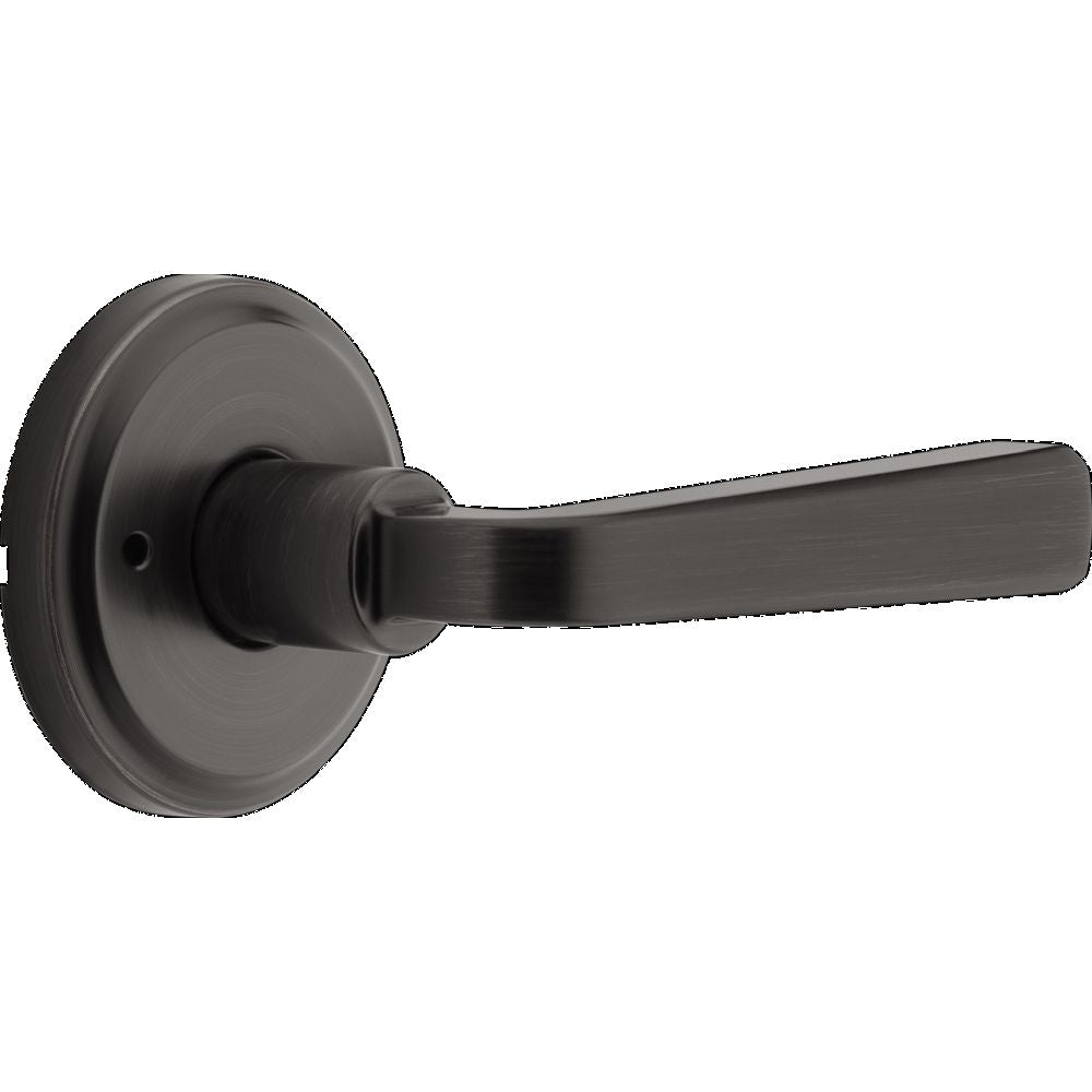 Kwikset Trafford Lever Privacy Door Lock with 6AL Latch and RCS Strike