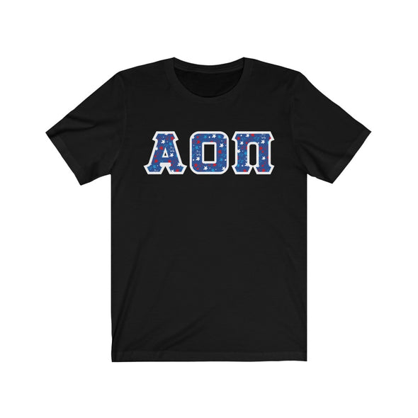 AOII Printed Letters | American Stars T-Shirt