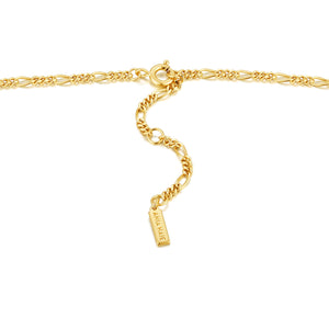 Compass Emblem Gold Figaro Chain Necklace – Ania Haie EU