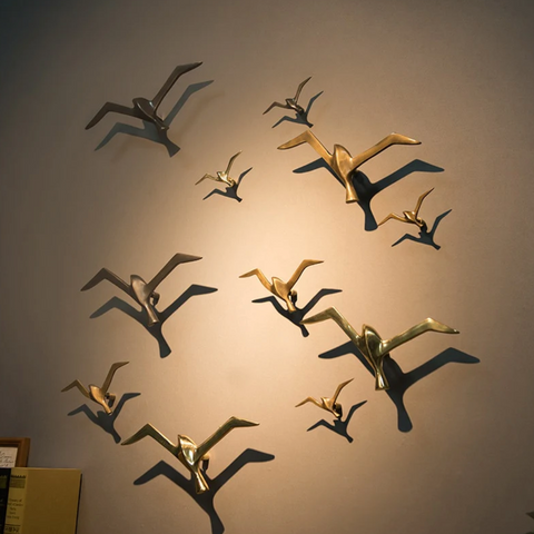 Elegant Copper Bird Wall Art