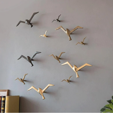 Elegant Copper Bird Wall Art