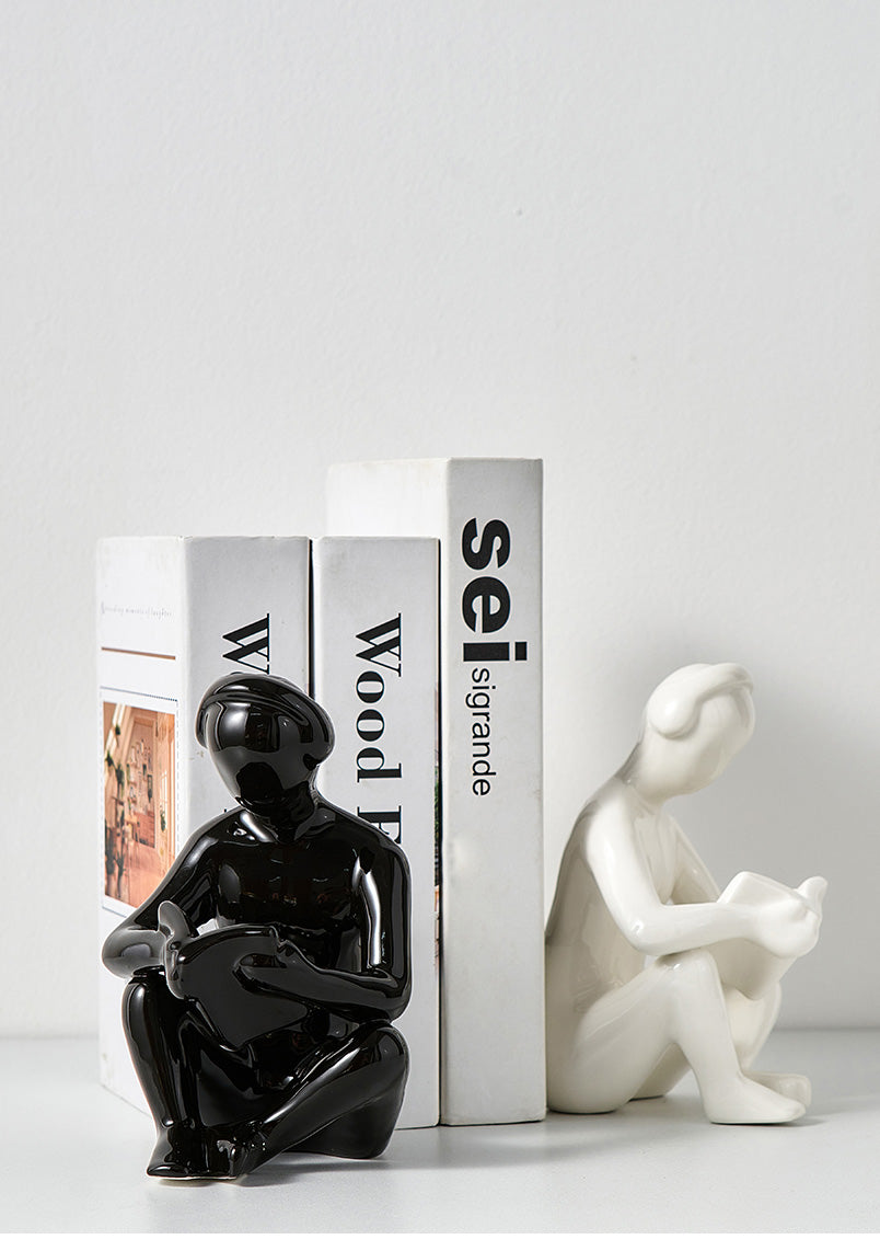 Reading With Headphone Statue