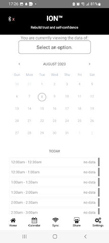 ION® App calendar view