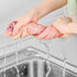 Double-sided thick coral fleece household scouring pads non-sticky oil lazy rags kitchen dish towels absorbent cleaning