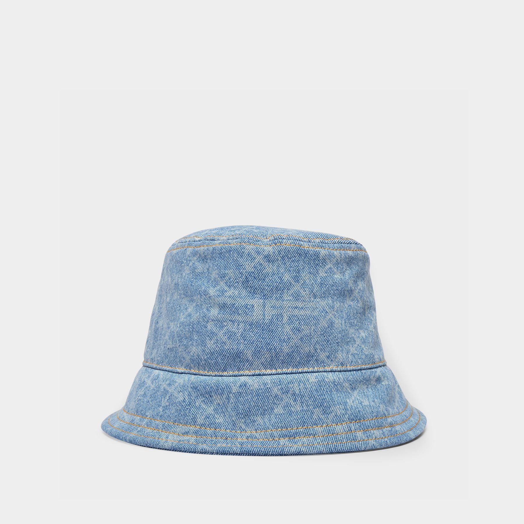 Monogram Denim Bucket Hat Light Blue Li Hats